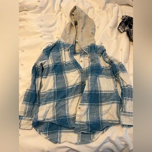 Plaid flannel hoodie